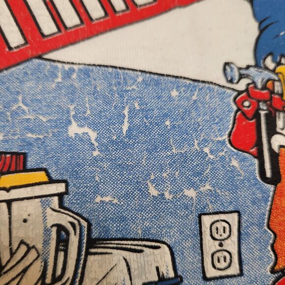 Vintage 90s "Mr. I Can Fix Anything" Funny Cut-Off T-Shirt Large Biker Gag Gift - Picture 3 of 12